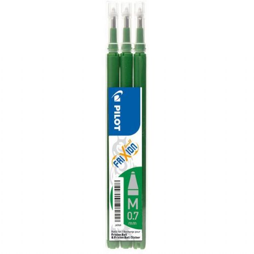 Refill pilot frixion gel -0,7- verde set 3 pz